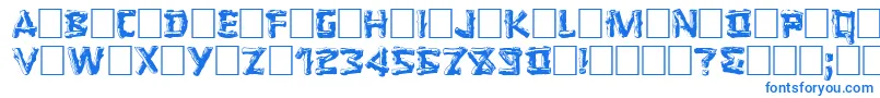 LOGGER Font – Blue Fonts on White Background