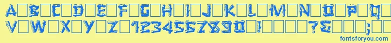 LOGGER Font – Blue Fonts on Yellow Background