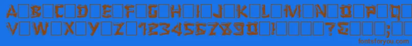 LOGGER Font – Brown Fonts on Blue Background