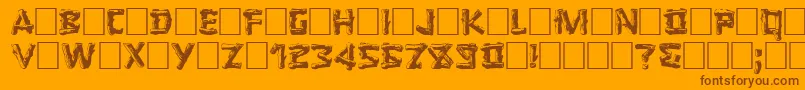 LOGGER Font – Brown Fonts on Orange Background