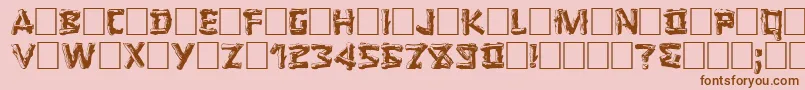 LOGGER Font – Brown Fonts on Pink Background