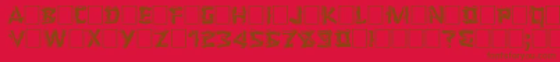 LOGGER Font – Brown Fonts on Red Background