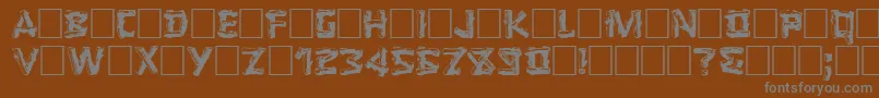 LOGGER Font – Gray Fonts on Brown Background