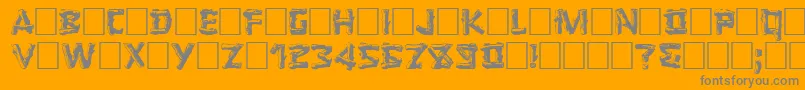 LOGGER Font – Gray Fonts on Orange Background