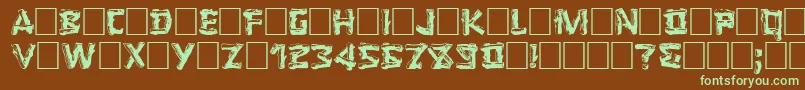 LOGGER Font – Green Fonts on Brown Background