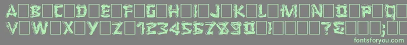 LOGGER Font – Green Fonts on Gray Background