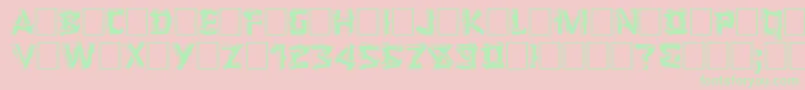 LOGGER Font – Green Fonts on Pink Background