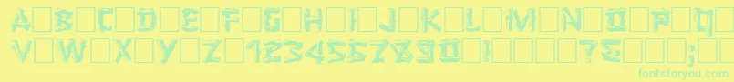 LOGGER Font – Green Fonts on Yellow Background