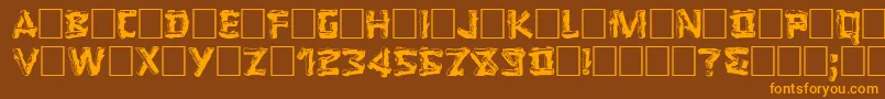 LOGGER Font – Orange Fonts on Brown Background