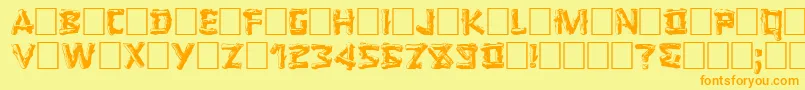 LOGGER Font – Orange Fonts on Yellow Background