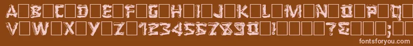 LOGGER Font – Pink Fonts on Brown Background