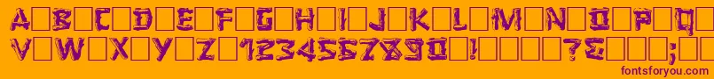 LOGGER Font – Purple Fonts on Orange Background