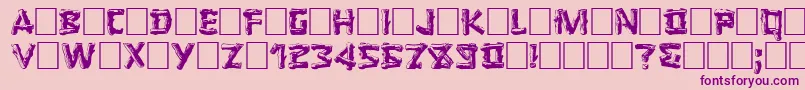 LOGGER Font – Purple Fonts on Pink Background