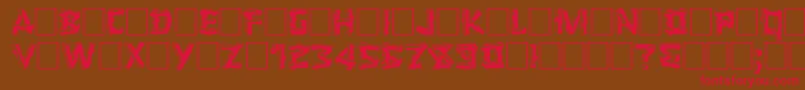 LOGGER Font – Red Fonts on Brown Background