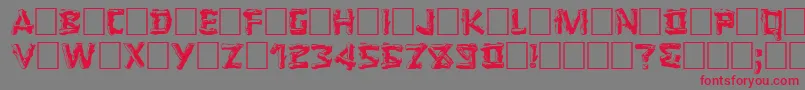 LOGGER Font – Red Fonts on Gray Background