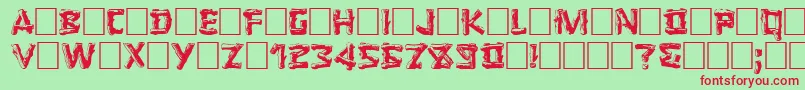 LOGGER Font – Red Fonts on Green Background