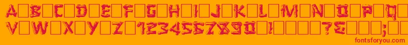 LOGGER Font – Red Fonts on Orange Background