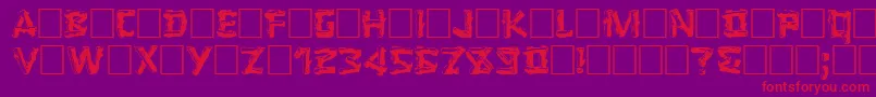 LOGGER Font – Red Fonts on Purple Background