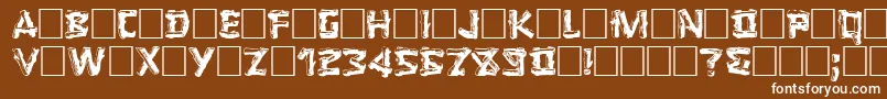 LOGGER Font – White Fonts on Brown Background