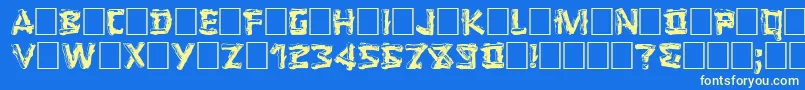 LOGGER Font – Yellow Fonts on Blue Background