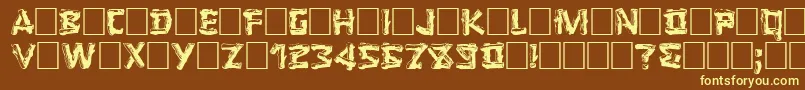 LOGGER Font – Yellow Fonts on Brown Background