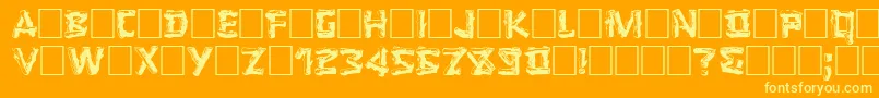 LOGGER Font – Yellow Fonts on Orange Background