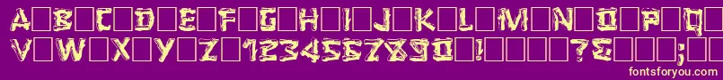 LOGGER Font – Yellow Fonts on Purple Background