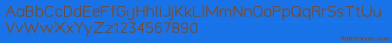 Logico Sans Personal Use Only Regular Font – Brown Fonts on Blue Background