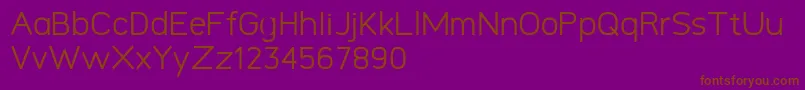 Logico Sans Personal Use Only Regular-fontti – ruskeat fontit violetilla taustalla