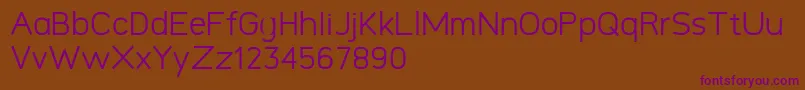 Logico Sans Personal Use Only Regular Font – Purple Fonts on Brown Background