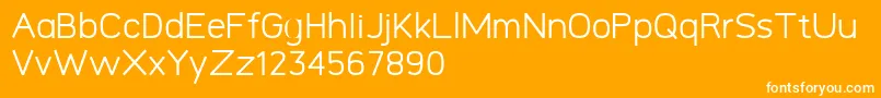 Logico Sans Personal Use Only Regular Font – White Fonts on Orange Background