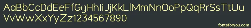 Logico Sans Personal Use Only Regular Font – Yellow Fonts on Black Background