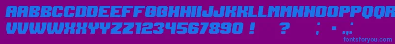 fuente Login Italic – Fuentes Azules Sobre Fondo Morado