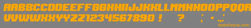 Login Italic Font – Orange Fonts on Gray Background
