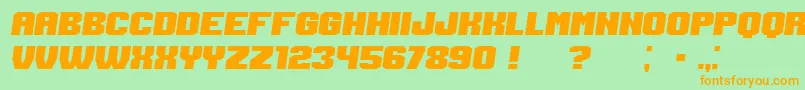 Login Italic Font – Orange Fonts on Green Background
