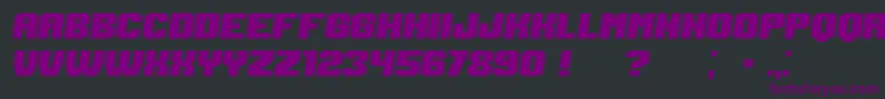 Login Italic Font – Purple Fonts on Black Background