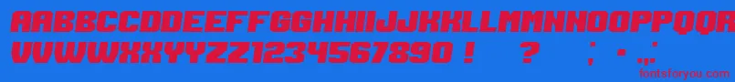 Login Italic Font – Red Fonts on Blue Background