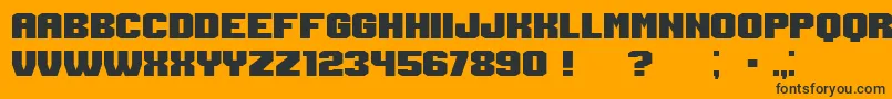 Login Font – Black Fonts on Orange Background