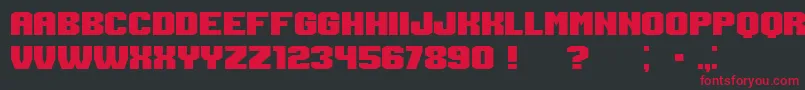 Login Font – Red Fonts on Black Background