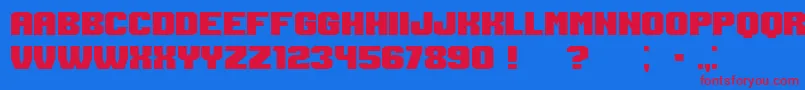 Login Font – Red Fonts on Blue Background