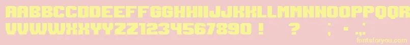 Login Font – Yellow Fonts on Pink Background