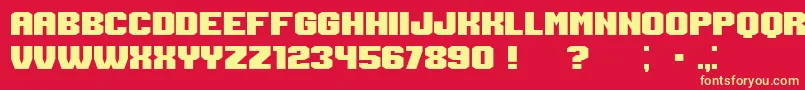 Login Font – Yellow Fonts on Red Background