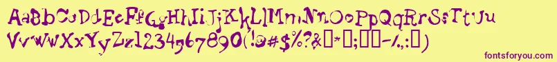 Stagb-Schriftart – Violette Schriften auf gelbem Hintergrund
