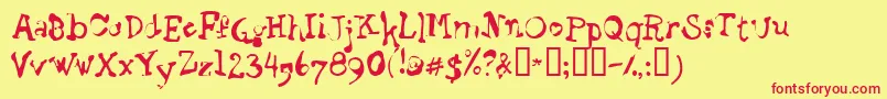 Stagb Font – Red Fonts on Yellow Background