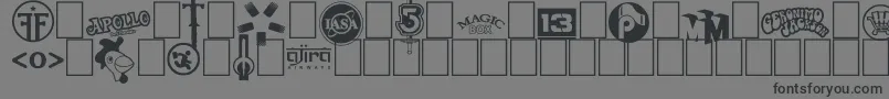 fuente Logos I love – Fuentes Negras Sobre Fondo Gris