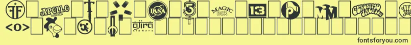 Logos I love Font – Black Fonts on Yellow Background