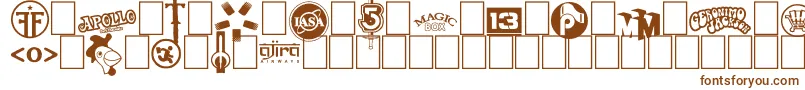fuente Logos I love – Fuentes Marrones Sobre Fondo Blanco