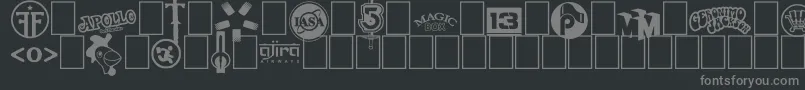 fuente Logos I love – Fuentes Grises Sobre Fondo Negro