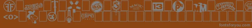 Logos I love Font – Gray Fonts on Brown Background