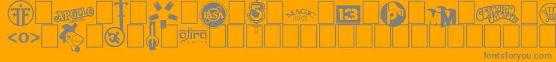 Logos I love Font – Gray Fonts on Orange Background